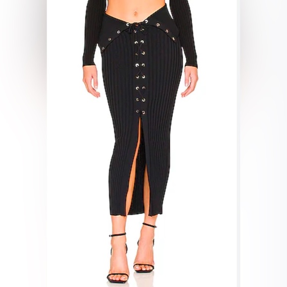 DION LEE Lace Up Eyelet Skirt Size 8 - Picture 2 of 4